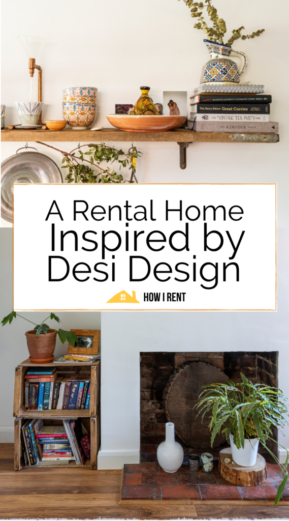 Tour of a rented home inspired by desi design pinterest graphic 