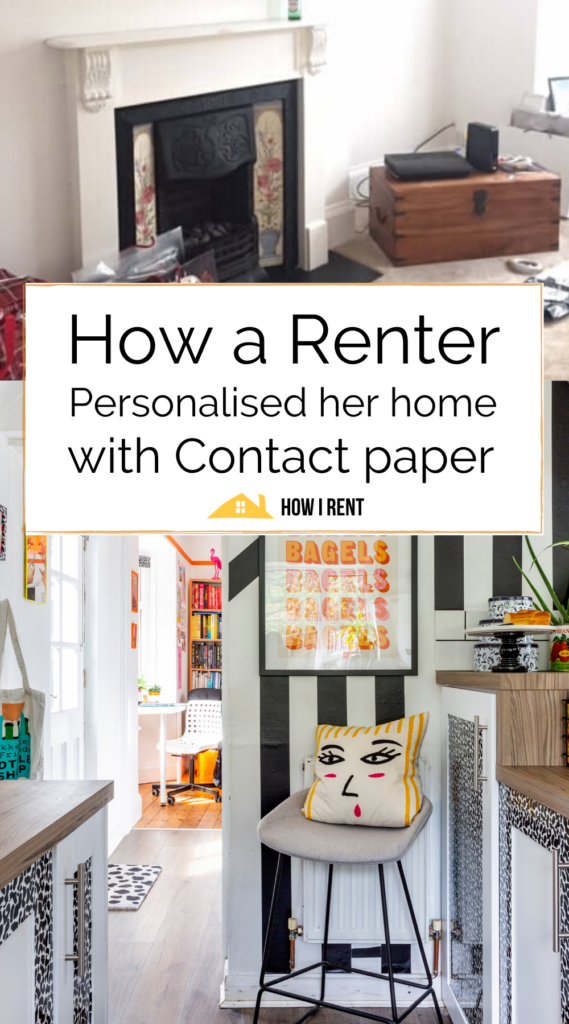 how a renter decorated with contact paper 